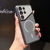 Cloth Texture Matte Dual Color Magnetic Case for Samsung