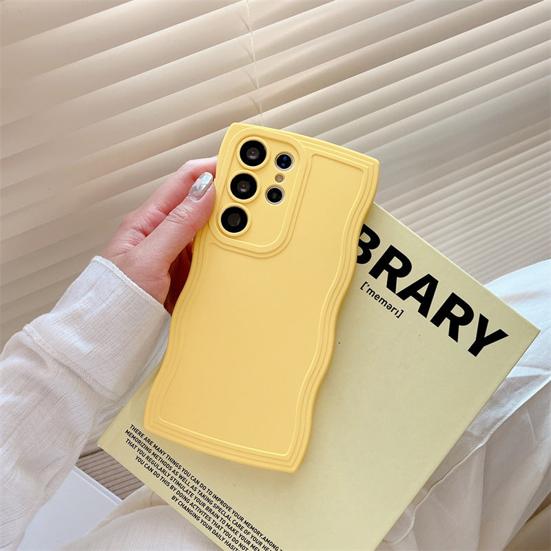 Wavy Edge Macaron Soft Silicone Phone Case for Samsung