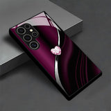 Colorful Heart Tempered Glass Phone Case for Samsung