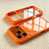 Magnetic Clear Acrylic Silicone Solid Skin-Friendly Case for iPhone