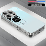 Gradient Clock Pattern Electroplated Case for iPhone