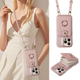 Leather Crossbody Wallet Shockproof Case for iPhone