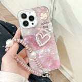 Cute Heart with Lanyard Phone Case for iPhone