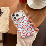 Red Apple Stand Magnetic Case for iPhone