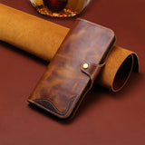 Vintage Wax Genuine Leather Wallet Case for Samsung