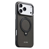 Leather Magnetic Charging Rotatable Kickstand Case for iPhone