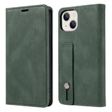 Wrist Strap Leather Flip Wallet Case for iPhone
