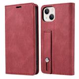 Wrist Strap Leather Flip Wallet Case for iPhone