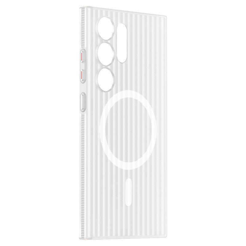 Corrugated Grating Anti-Slip Strip Magnetic Skin-Feel Phone Case for Samsung