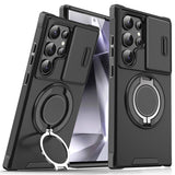 Luxury Armor Magnetic Bracket Slide Camera Protection Case For Samsung