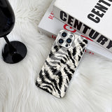 Trendy Zebra Pattern Electroplated Case for iPhone