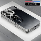 Gradient Clock Pattern Electroplated Case for iPhone