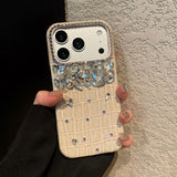 Luxury Rhinestone Crocodile Texture Shockproof Case for iPhone