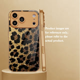 Glitter Gold Leopard Print Electroplated Case for iPhone