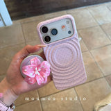 Polka-dot Lily Kickstand Magnetic Case for iPhone