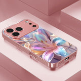 Colorful Lily Electroplated Phone Case for iPhone