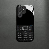 Retro Phone Pattern Soft-Edge Glass Phone Case For Samsung