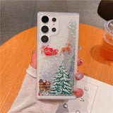 Quicksand Christmas Cartoon Soft Edge Phone Case for Samsung