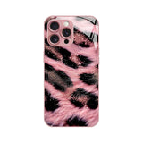 Pink Black Leopard Print Electroplated Case for iPhone