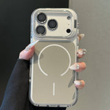 Magnetic Shockproof Case with Lens Film & Lens Holder for iPhone