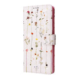Leather Floral Design Phone Case With Card Slots For IPhone