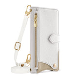 Fashion Wallet Leather Case with Lanyard for iPhone