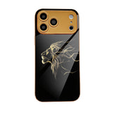 Luxury Black & Gold Lion Electroplated Case for iPhone