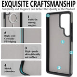 2-in-1 Magnetic Card Holder Shockproof PU Case for Samsung