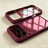 Magnetic Clear Acrylic Silicone Solid Skin-Friendly Case for iPhone