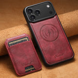Magnetic Card Holder Leather Case for iPhone