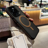 Two-Tone Magnetic Matte Shockproof Phone Case for iPhone