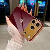 Light Luxury Glowing Heart Electroplated Case for iPhone