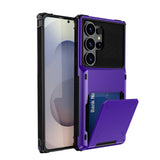 Flip Card Slot Shockproof Hard Case for Samsung