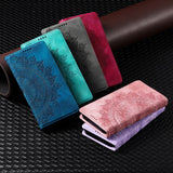 Leather Sunflower Magnetic Wallet Case for iPhone