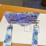 Rhinestone Oil Painting Flower Phone Case with Wristband for Samsung