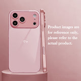 Light Pink Minimalist Heart Electroplated Case for iPhone