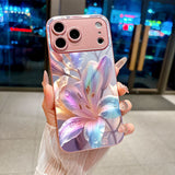 Colorful Lily Electroplated Phone Case for iPhone