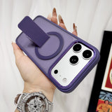 Matte Skin‑Friendly Magnetic Stand Anti‑Drop Case for iPhone