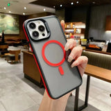 Two-Tone Magnetic Matte Shockproof Phone Case for iPhone