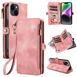 Leather Zipper Lanyard Wallet Case for iPhone