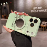 Rotatable Mirror Kickstand Shockproof Case for iPhone
