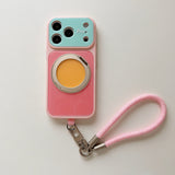 Color Block Magnetic Stand Shockproof Case for iPhone