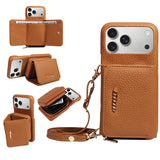 Leather Crossbody Wallet Phone Case for iPhone