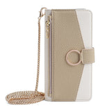 Fashion Leather Wallet Case with Lanyard for iPhone