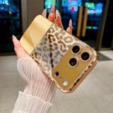 Luxury Leopard Print Gold Electroplated Case for iPhone