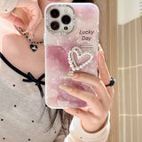 Cute Heart with Lanyard Phone Case for iPhone