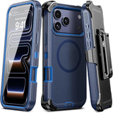 Frosted Magnetic Shockproof with Belt Clip Case for iPhone