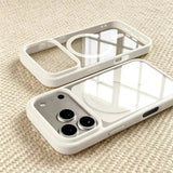 Magnetic Clear Acrylic Silicone Solid Skin-Friendly Case for iPhone