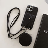Fashion Card & Coin Pocket Crossbody Leather Case for iPhone