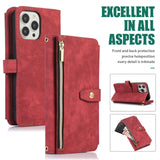 Retro Card-Slot Wallet Crossbody Leather Case for iPhone